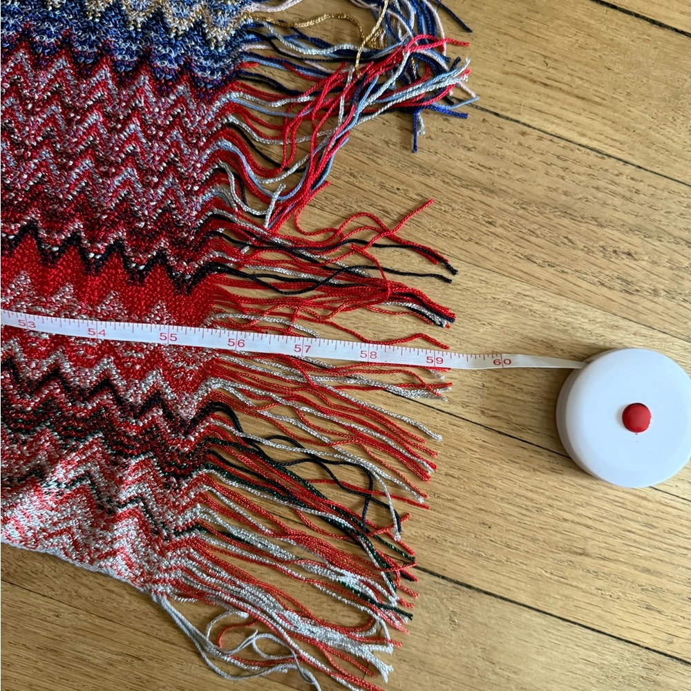 Missoni Multicolor Chevron Knit Pareo Sarong Wrap Skirt Beach Dress $840 NWT! - Picture 8 of 10